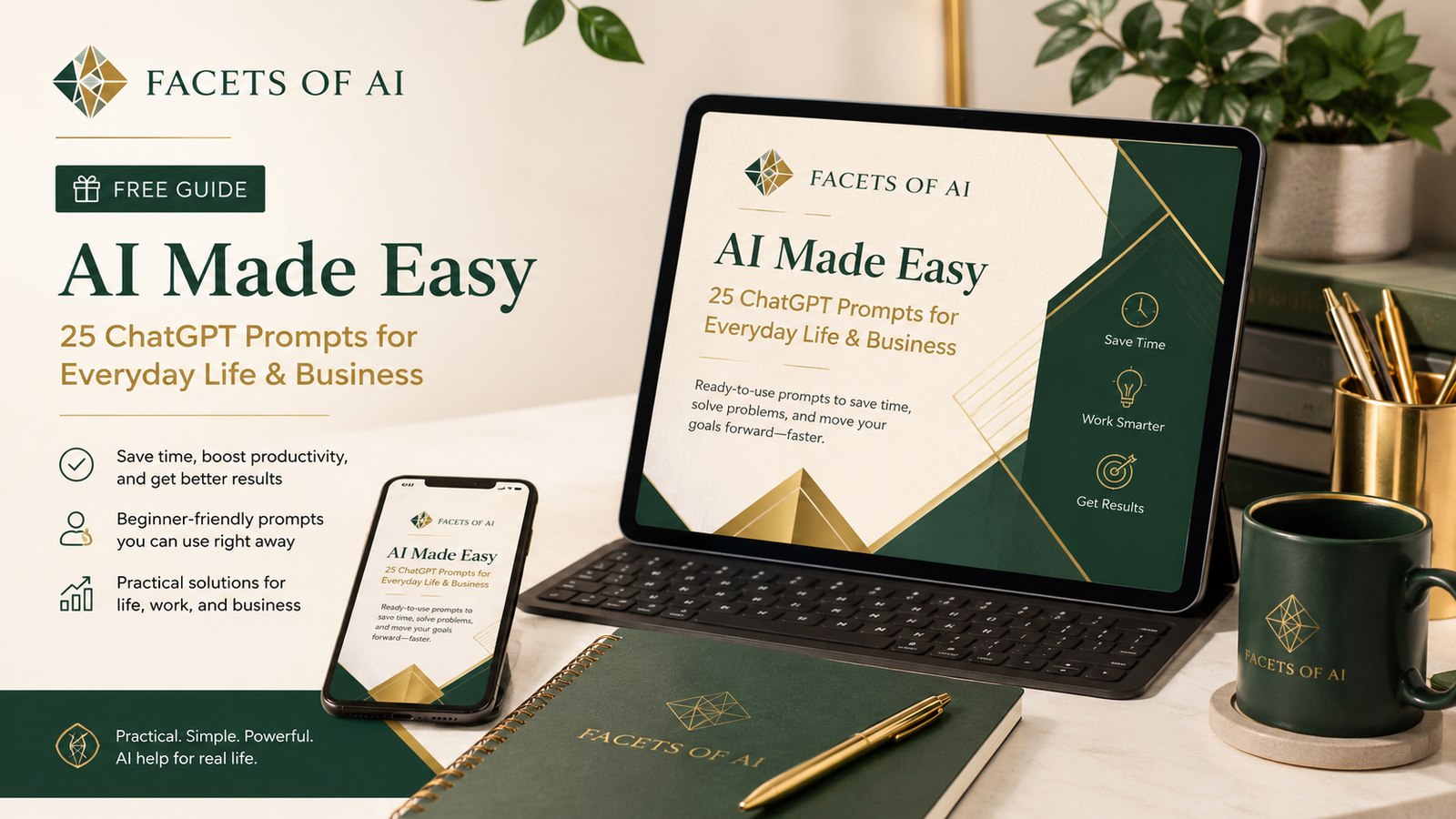 AI Made Easy — 25 ChatGPT Prompts for Everyday Life and Business, free guide